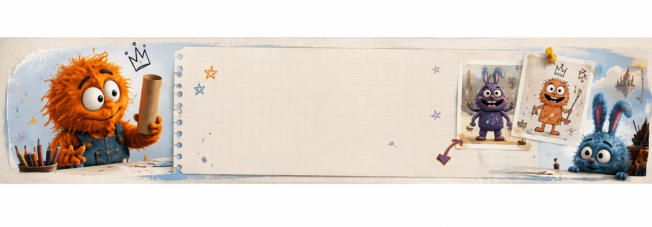 A notebook scene with space for imagination